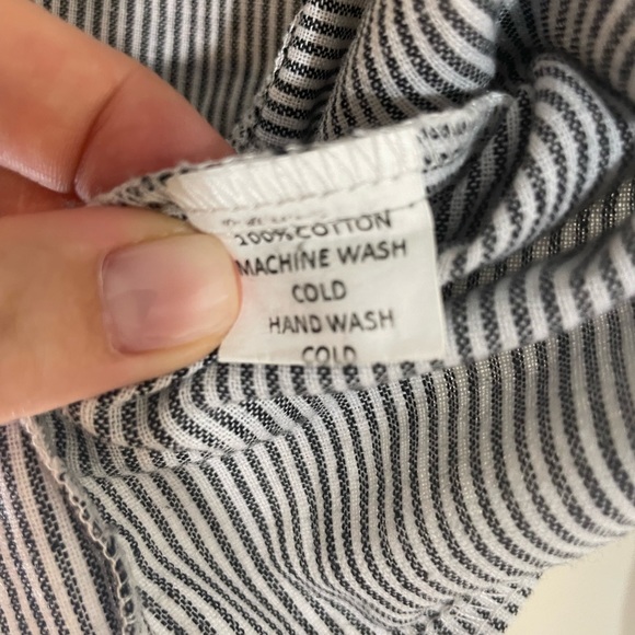 Brandy Melville XS S Striped Off The Shoulder Cropped Long Sleeve Top - Picture 7 of 7